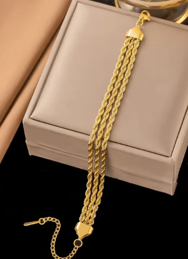 Three-Twist Chain Bracelet