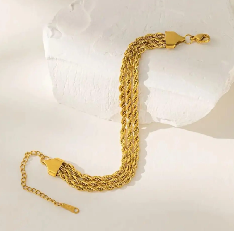 Three-Twist Chain Bracelet