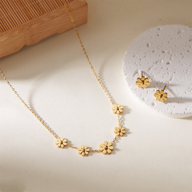 Flower Set - Necklace & Earring