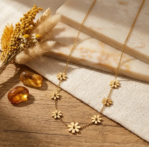 Flower Set - Necklace & Earring