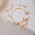 Double-Layer Pearl & Ball Bracelet